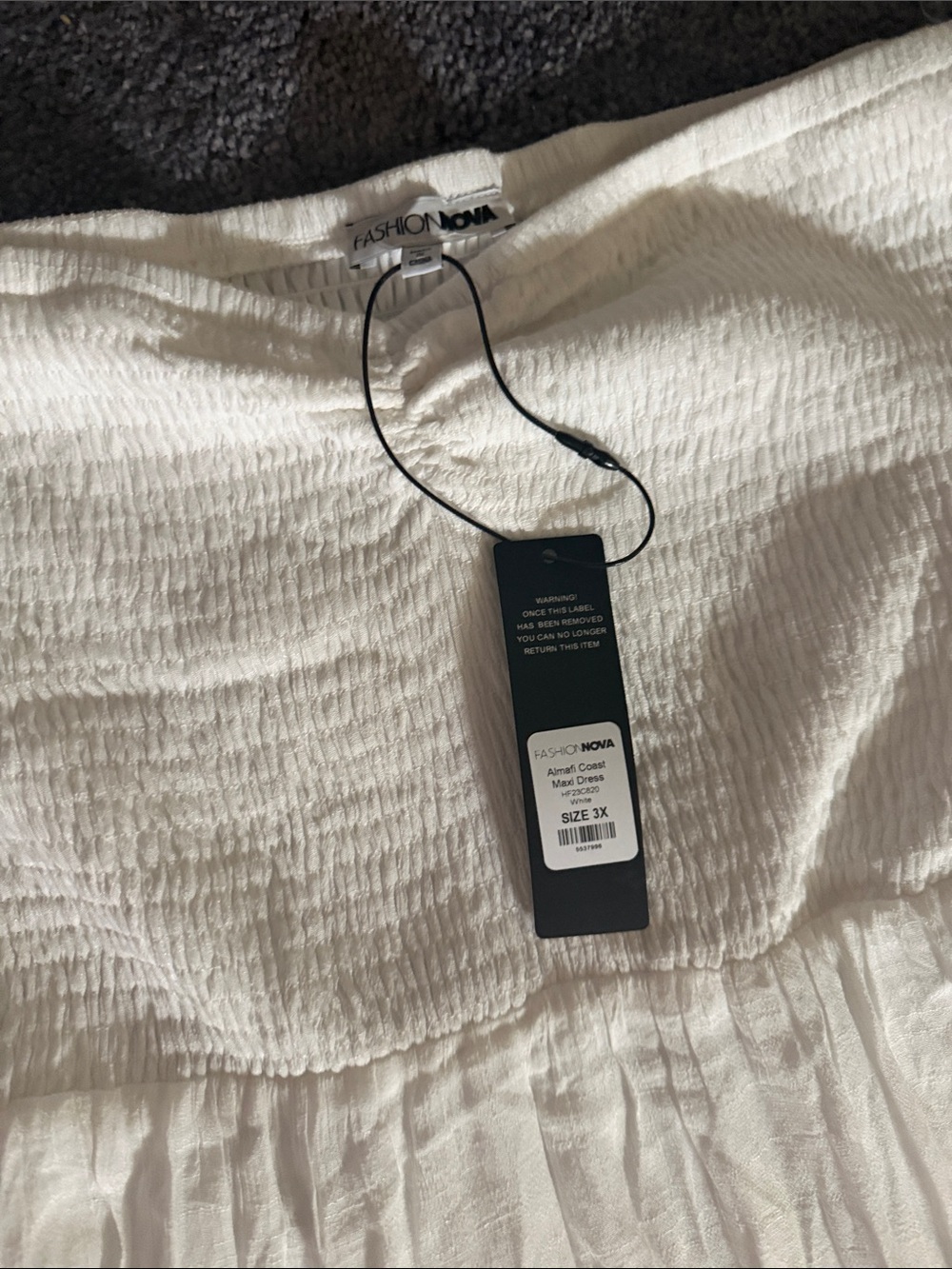 Strapless White Tiered Maxi Skirt - Picture 2 of 2